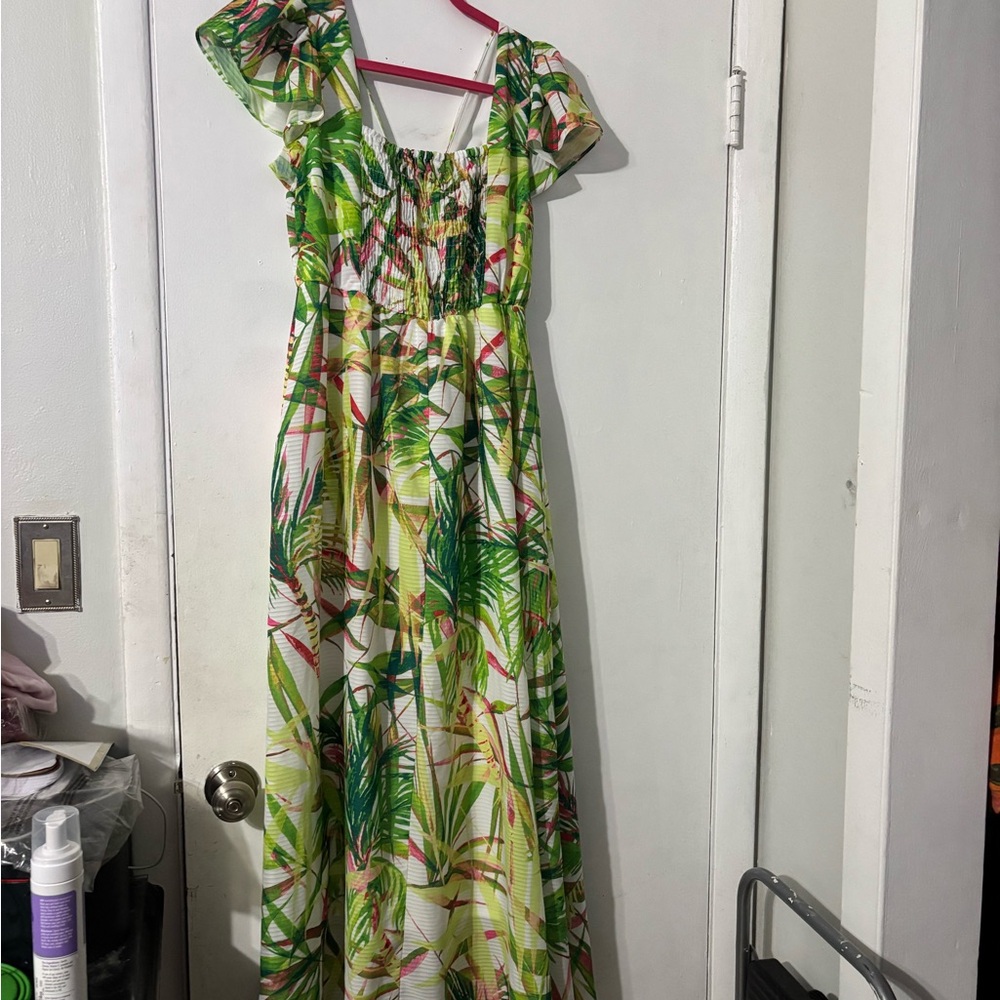 Taylor women’s printed flutter sleeve maxi dress 8 - Picture 5 of 15